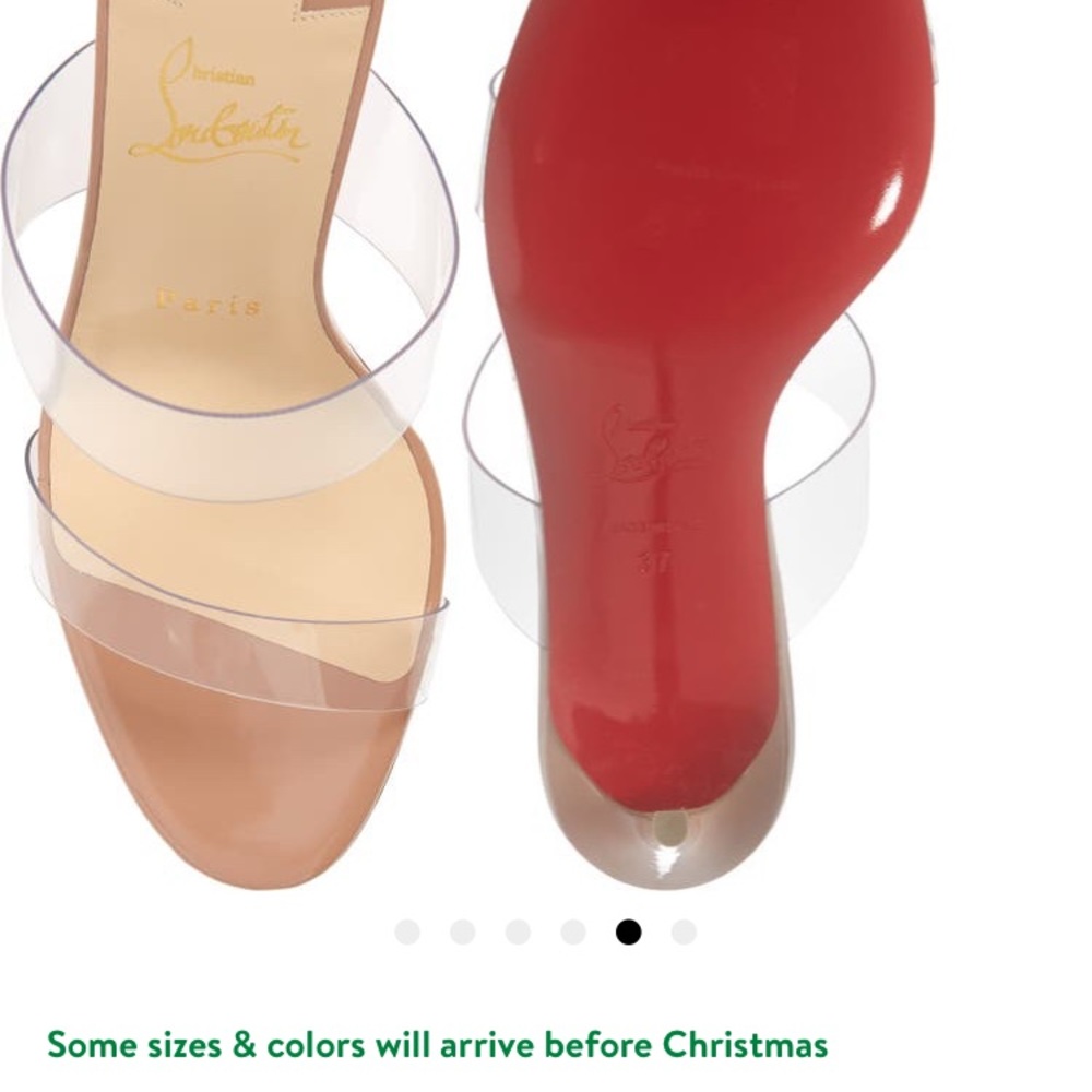 Christian Louboutin heels, clear/nude